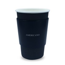 투고팩 블랙 에어 컵홀더 50p + 종이컵 380ml (13온스) 50p, 1세트