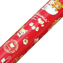 영프라자 리락쿠마 비닐 증착 포장지 중, 레드, 1개