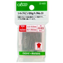 크로바 실크시침핀 20g入 no.3 22-603, 혼합 색상, 1개
