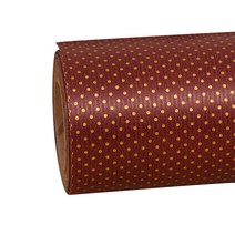 헬로우닝닝 종이 롤포장지 골드도트 53cm x 10m, 브라운, 1개