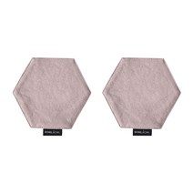 보울보울 볼볼모던 육각 코튼 코스터 2p, 핑크