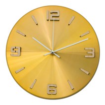 레그노 메탈우드숫자 판시계 30cm, 골드