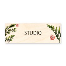 모두의팩토리 그린 도어사인 자작나무 디자인 문패, 19 STUDIO
