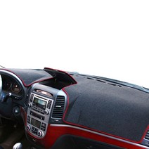 타노스 통 논슬립 대쉬보드커버 블랙 + 레드, 쌍용, 코란도스포츠 네비유, 쌍용