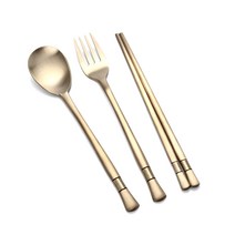 골든벨 아리와 허리 유기 어린이 수저 세트, 3개, 숟가락1개 + 젓가락 1개 + 포크1개