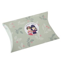 황씨네도시락 반달 상자 나뭇잎 카키 30p + 새해 복 스티커 소년소녀 30p, 혼합 색상, 1세트
