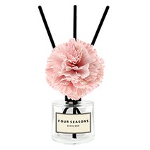 포시즌 플라워 디퓨져 50ml + 블랙스틱 3p + 카네이션 조화 핑크, 레몬