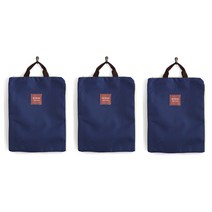 톡톡 다용도 사이드지퍼 파우치, 파랑, 3개입