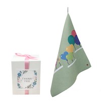 삼육오데이 DIY 돌답례품 수건 10p + 박스 10p + 리본 핑크 12p + 땡큐스티커 12p, 해피해피, 1세트