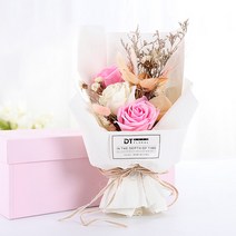 메이코글로벌 조화 비누꽃사랑세트, 핑크
