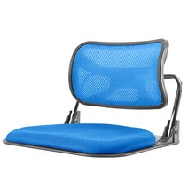 청심의자 폴더 럼버백 좌식의자 메쉬원단 블랙바디, 블루