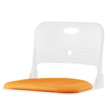 청심의자 폴더백 베이직 좌식의자 메쉬원단 화이트바디, 오렌지