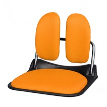 청심의자 접이식 좌식의자 듀얼폴더 DF-9250K 패브릭, 오렌지