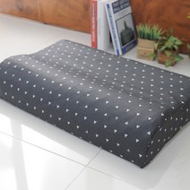 뜨란채 라텍스 베개 커버 트리앙 굴곡형