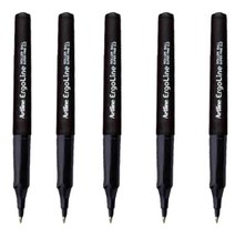 동기오피스 아트라인 롤러펜 0.2mm ERG-4200, 블랙, 5개입