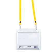 옹달샘 더편한명찰 가로형 122 x 95 mm, 노랑색, 20개입