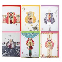 프롬앤투 6종 감사 축하카드 연하장 6p   봉투 6p   속지 6p, T218, 1세트