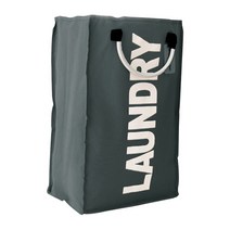 더홈스 접이식 빨래바구니, 청그레이, 1개