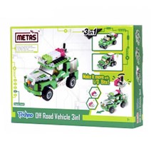 메타스 T1505 오프로드 자동차 3 in 1 블록, 혼합 색상