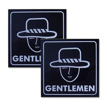 쁘띠팬시 F4014 아크릴 표지판 120 x 120 mm, GENTLEMAN, 2개입