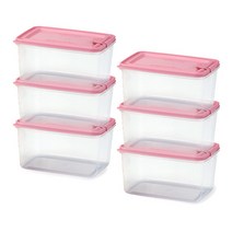 씨밀렉스 쿡밥 사각 전자레인지 용기 1200ml, 랜덤 발송, 6개입