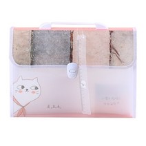 멜팅홈 자갈돌 파일가방, 화이트, 1개