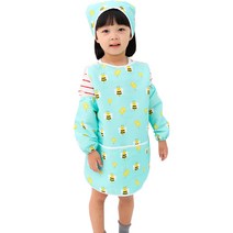 베베슈에뜨 유아용 방수 메쉬 미술가운 + 토시 + 두건 세트