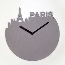 다니우드 파리 이니셜 블랙바늘 벽시계, 진그레이