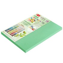 종이문화 뉴씨플레인 양면색상지 4절 No.DN39 에메랄드색 120매, 1개