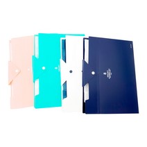 더오픈하우스 8포켓 인덱스 파일 4종 24-1124, Navy, Pink, Mint, White, 1세트