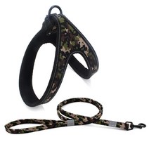 제제펫 패션 중형견 가슴하네스 세트 S, 밀리터리A(Y497PDRS085), 1개