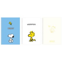 스누피 피너츠 PP노트 M 3종 세트, A타입, B타입, C타입, 1세트
