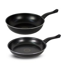 오스벨 베이직 IH 프라이팬 궁중팬 2p 세트, 프라이팬 28cm + 궁중팬 28cm