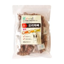 로하스 천연수제 강아지 간식 500g, 오리목뼈, 1개