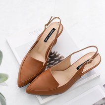 갓슈 블랑 스틸레토 슬링백 미들힐 5cm