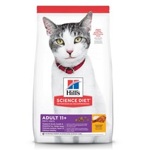 힐스 사이언스다이어트 어덜트 11+ 치킨 고양이 사료, 1.6kg, 1개