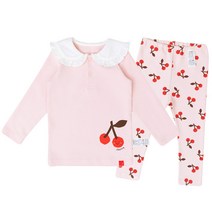 코디아이 여아용 앵두 스판피치기모내의