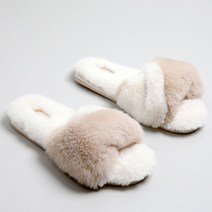 올나인 토끼 벨벳 슬리퍼