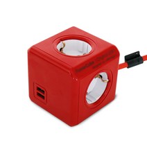 파워큐브 1450 멀티탭 2.0 익스텐디드 USB 레드컬러, 1.5m, 1개