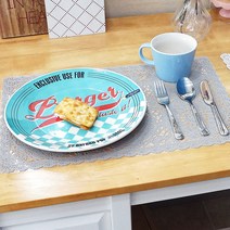 레이스 테이블매트 4p, 그레이, 440 x 300 mm