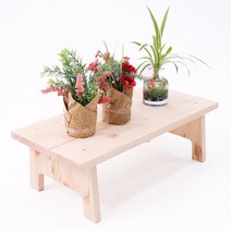 미르와나무 레드파인 원목 화분진열대 다육이선반 500 x 240 x 160 mm, 1단