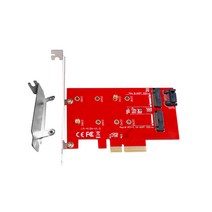 듀얼 M.2 NVME & NGFF SSD to PCI-E 변환 카드 + LP브라켓