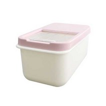 슬라이드 잡곡 쌀통 10kg, 핑크
