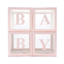 파티팡 데코박스 BABY 파티용품, 핑크, 1세트