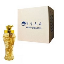 진성유리 백자 담금주병 거북, 1.8L, 12개