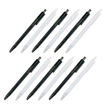더오픈하우스 심플 젤펜 0.5mm 블랙 6p + 화이트 6p 세트 74-0031, 혼합색상, 1세트