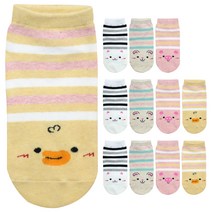 투투삭스 여성용 베이비펫 발목양말 12켤레