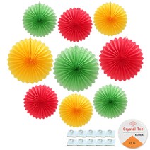 리빙다 페이퍼휠 + 고리형마운트 + 낚시줄 세트, 레드 + 라임그린