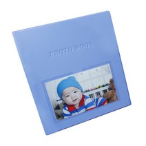 고급 접착 속지 대용량 칼라 미니 앨범, 앨범(아쿠아블루), 속지(블랙), 25매
