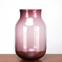 모던 라운드 컬러 유리 화병, 퍼플